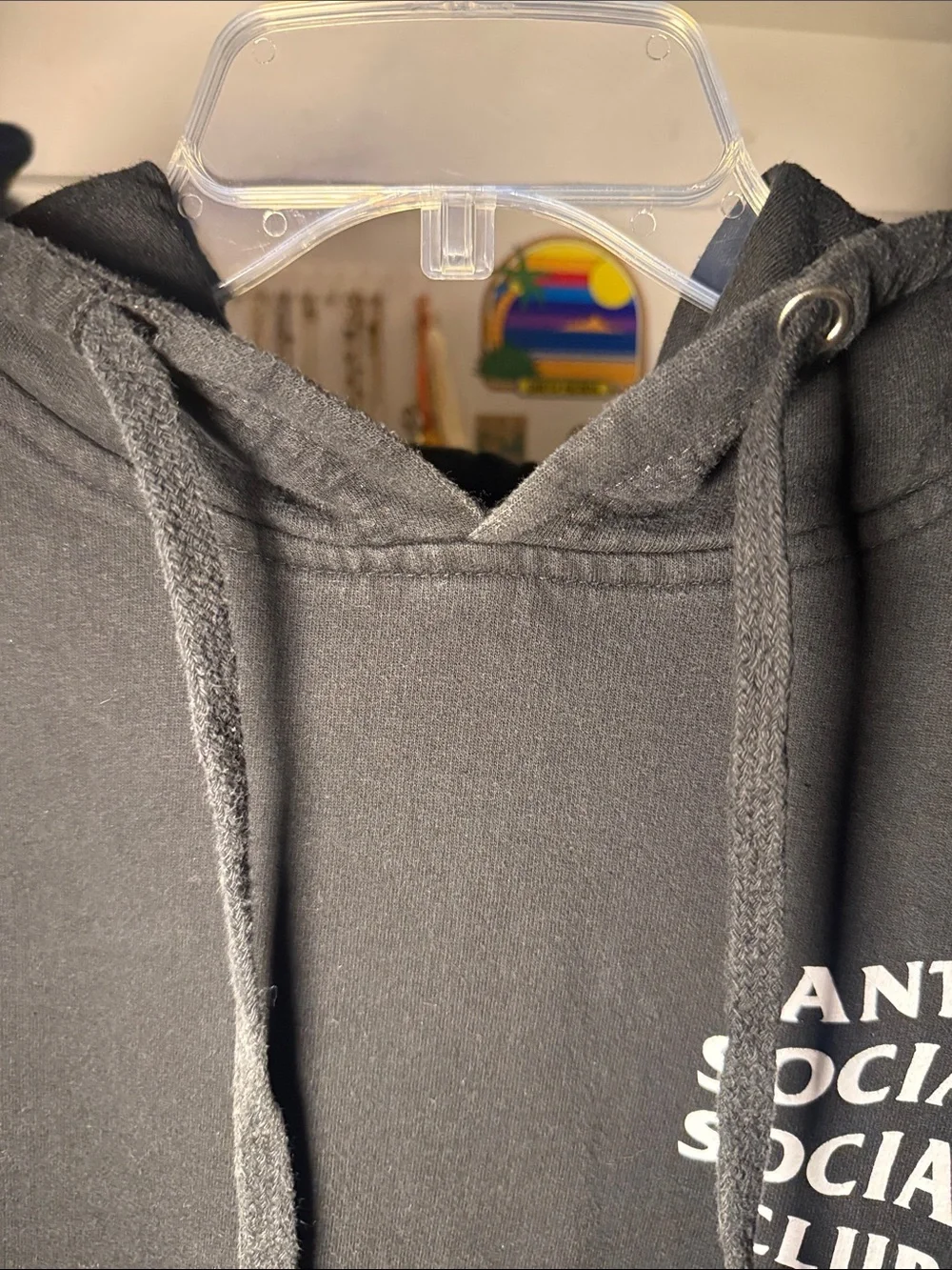 Anti Social Social Club Black Hoodie with White Back Logo